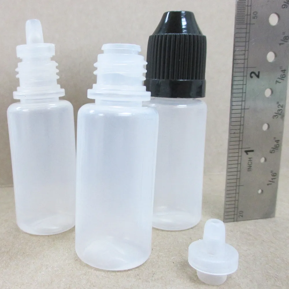 100 Empty Plastic Dropper Bottles Squeezable Tip 10ml Eye Liquid Dropper LDPE