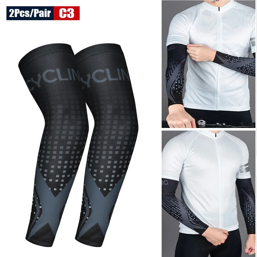2pcs/pair Anti-uv Sun Protection Arm Sleeves for Running Basketball