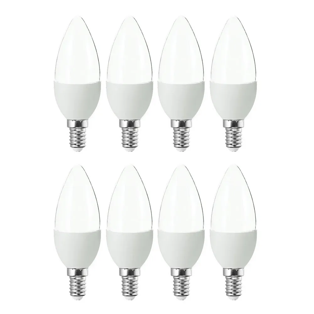 4 Pc Clear 60W LED Light Bulbs E12 Candelabra Base Replacement Torpedo Home Lamp