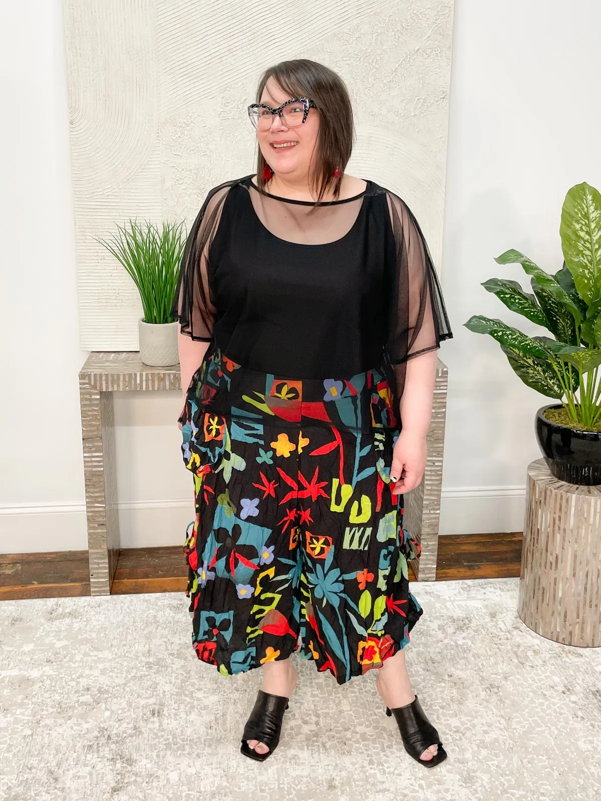 Alina Top, Black Tulle