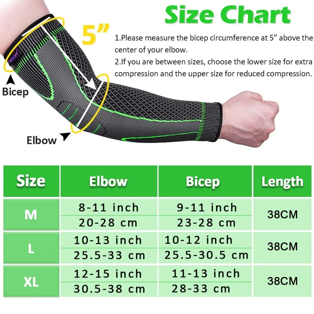 Anti-slip Arm Compression Sleeves for Cycling Basketball Football