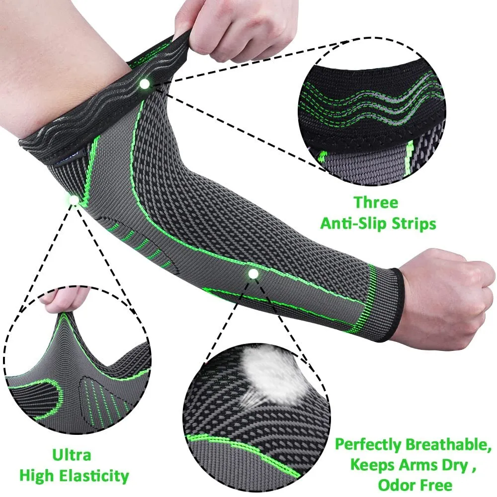 Anti-slip Arm Compression Sleeves for Cycling Basketball Football