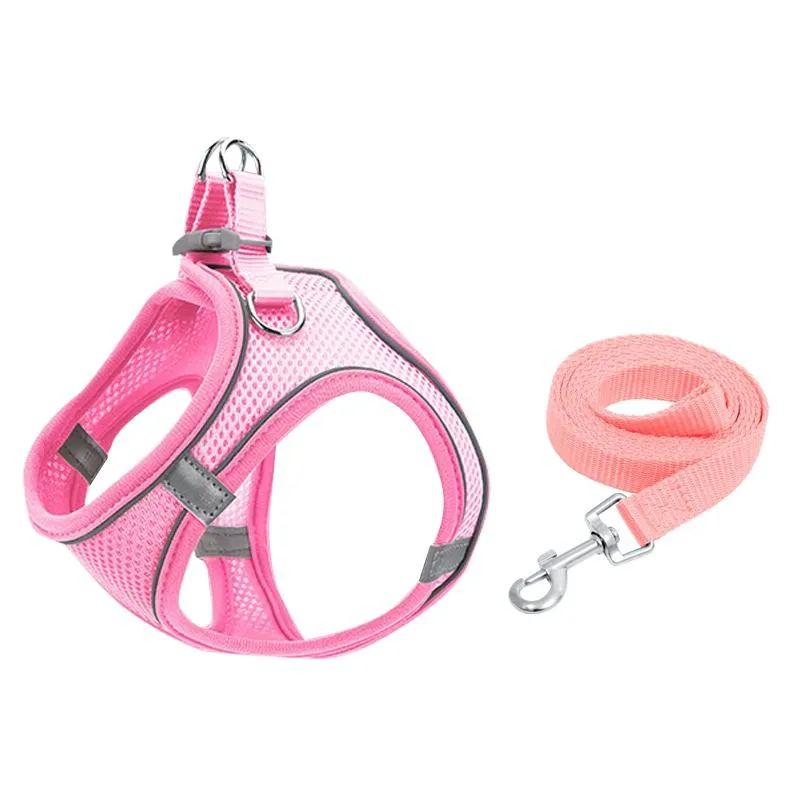 Breathable Reflective Pet Chest Strap Vest With Traction Rope Xxxs