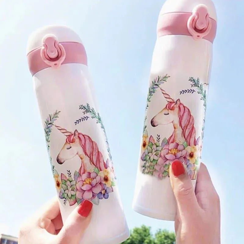 Cute Unicorn Printed Thermos