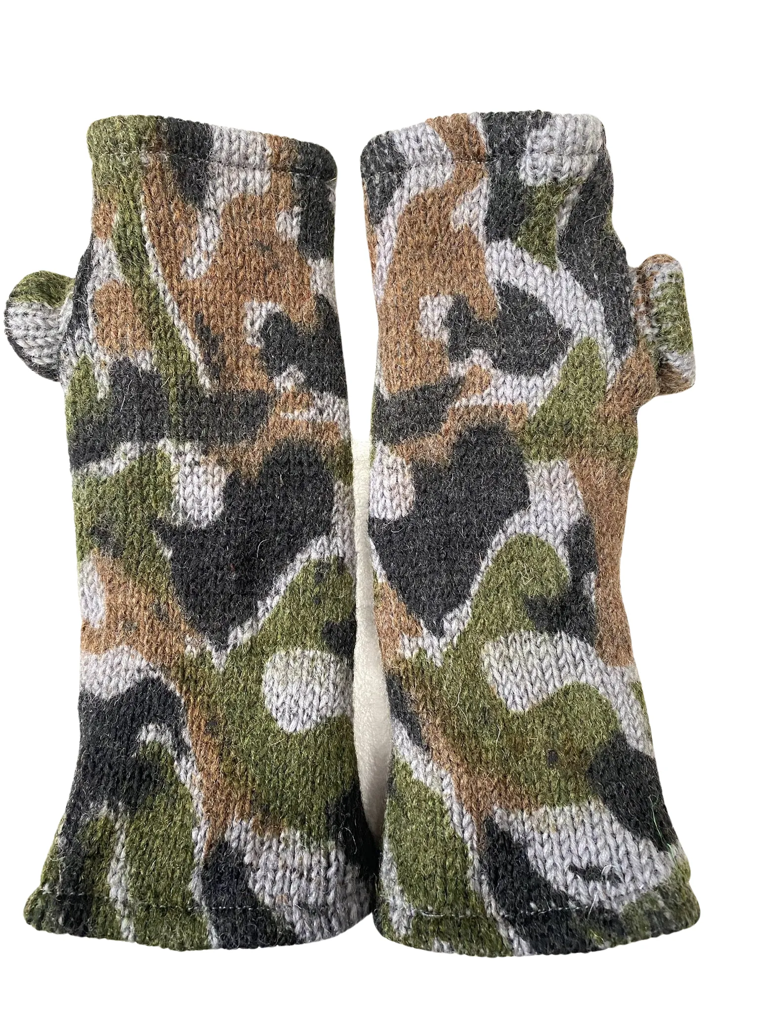 Hand warmers wool camouflage 4 colour ways