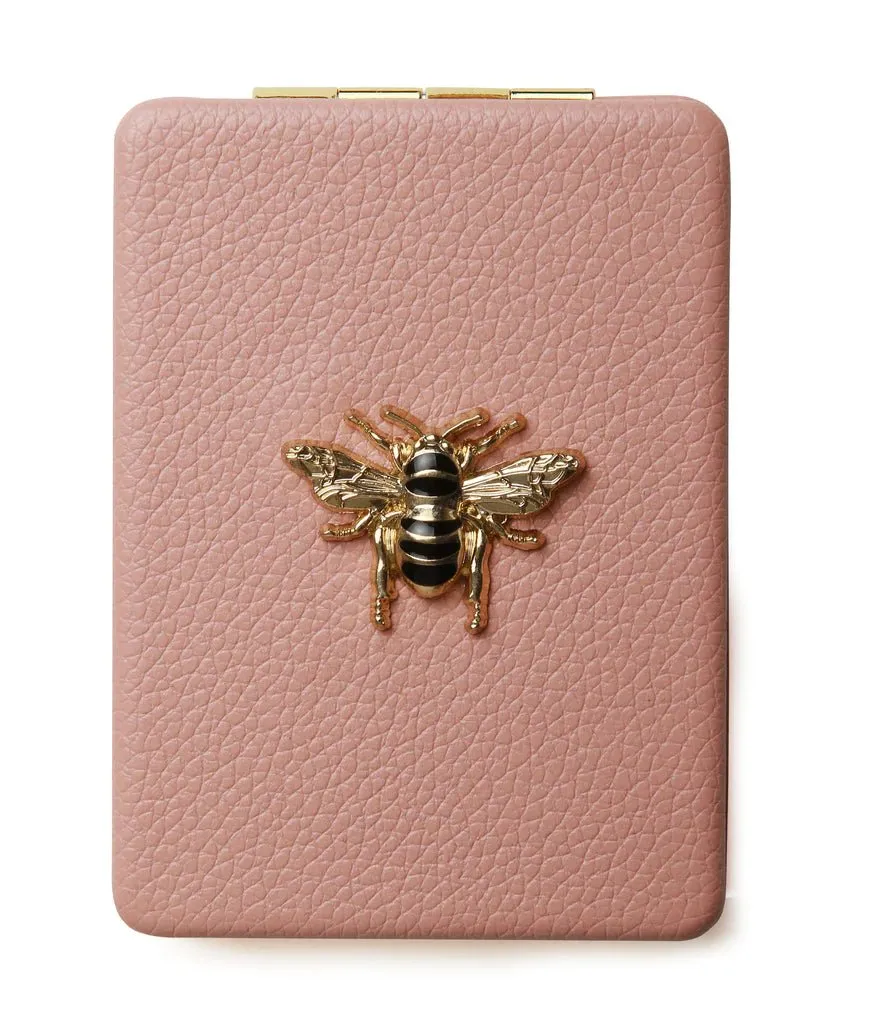 Pink Oblong Compact Mirror