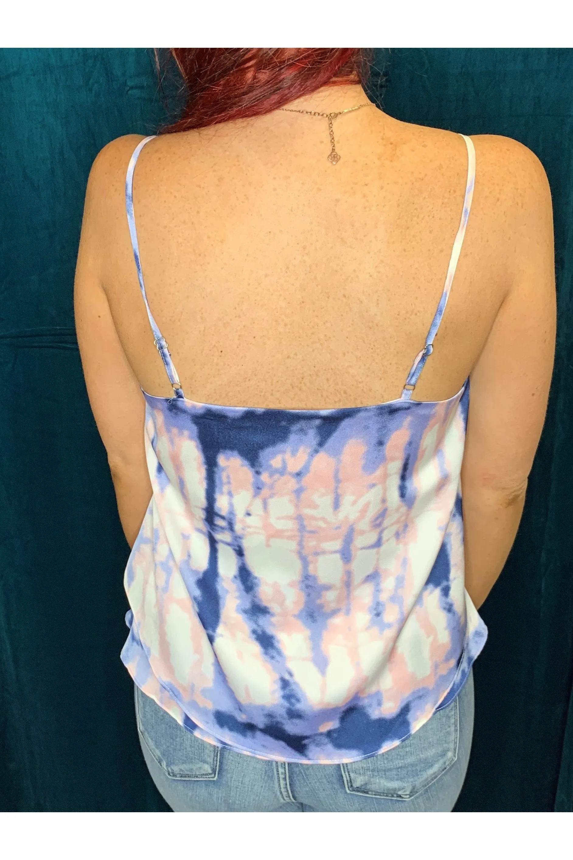 She And Sky Pink And Purple Tie Dye Camisole